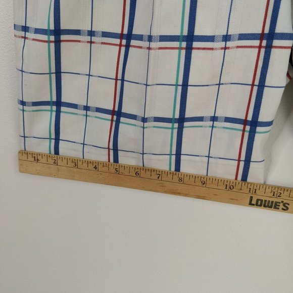 VINTAGE David Smith Womens White Plaid Pleated Shorts Size 14 - Made in USA - Picture 7 of 12